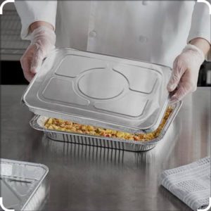 Half-Size Aluminum Foil Pan with Lid