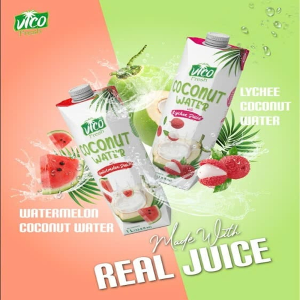 Vico Fresh Coconut Water (Lychee & Watermelon) Vico Fresh Coconut Water (Lychee & Watermelon)